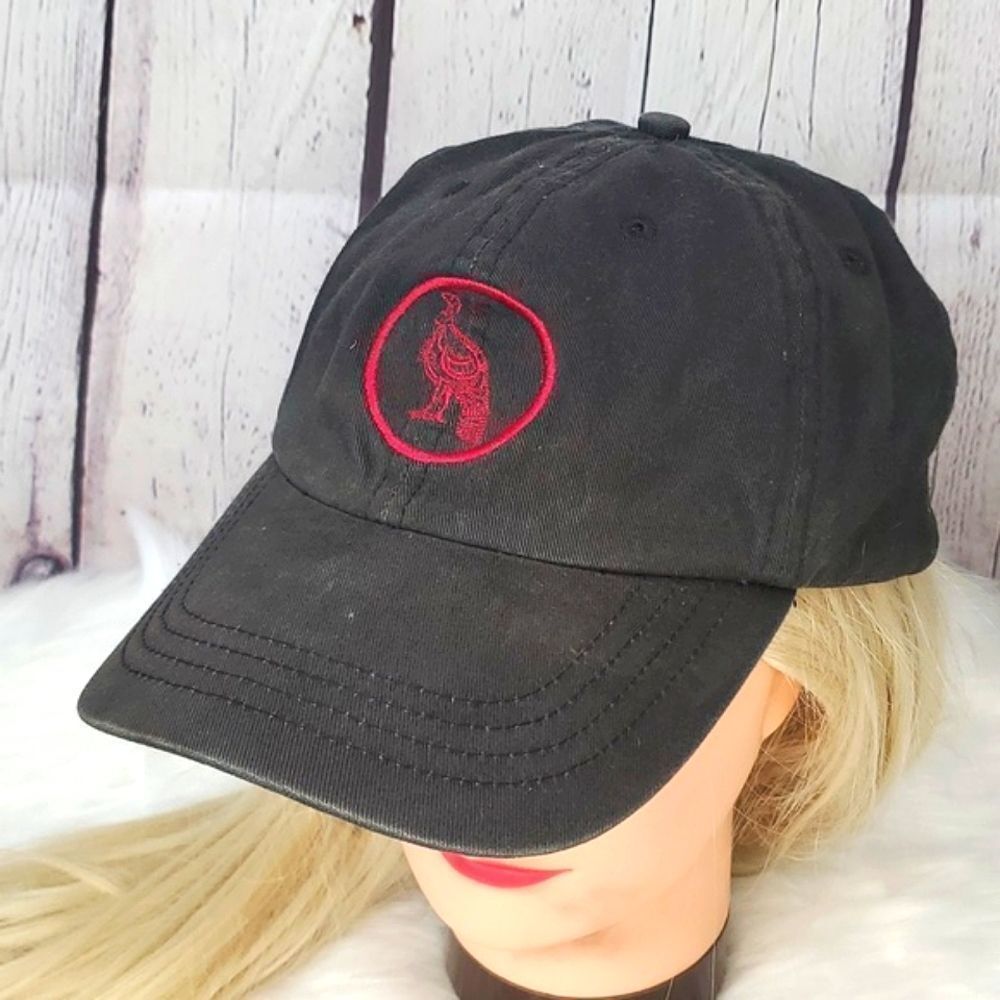 Wild Turkey Bourbon Distillery Embroidered Logo Spellout Fitted Black Hat